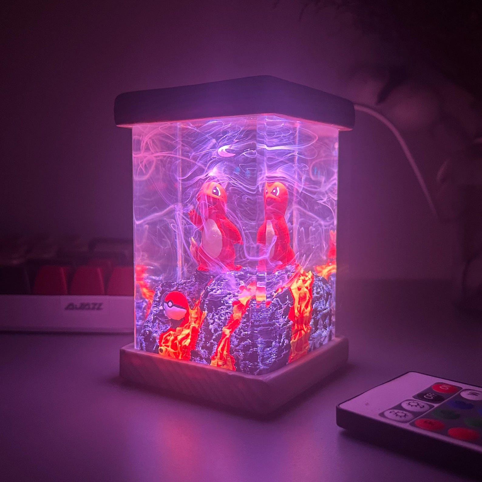 Charmander Pokemon Gift, Resin Lamp, Epoxy Pokemon Lamp, Custom Night ...