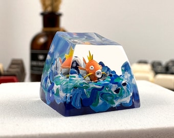 Magikarp pokemon, custom pokemon, esc keycap, resin keycap set, cute keycaps, SA keycap, 3d printed keycap, pokemon gifts, backlit keycaps