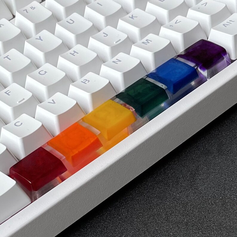 Pastel Color Keycap Artisan Keycap Gradient Keycap Color Etsy