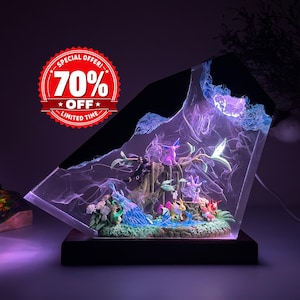May include: A resin diorama lamp featuring multiple small creature figurines in a forest setting with purple and blue lighting effects. A red circular badge in the upper left corner displays the text SPECIAL OFFER 70% OFF LIMITED TIME.