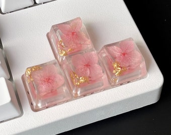 Pink keycaps set, resin keycap, cute keycaps, spacebar keycap, artisan keycaps, custom keycaps, shift keycaps, cherry mx keycaps, sa keycaps