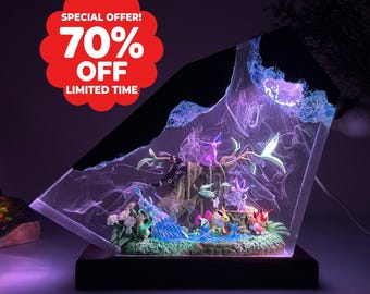 Pokemon resin lamp eevee evolution, eevee evolution resin night light, pokemon birthday, pokemon gift