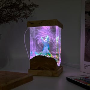 Glaceon leafeon resin lamp, pokemon epoxy lamp, pokemon gift, pokemon birthday, custom resin lamp, epoxy resin lamp image 5