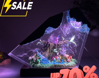 Pokemon resin lamp eevee evolution, eevee evolution resin night light, pokemon birthday, pokemon gift