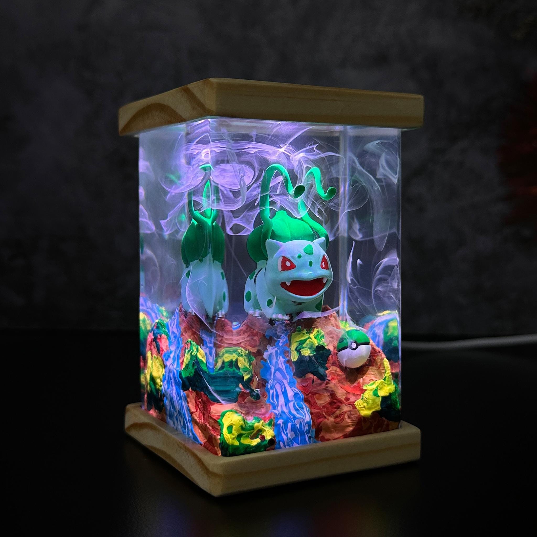 Charmander Pokemon Gift, Resin Lamp, Epoxy Pokemon Lamp, Custom Night ...
