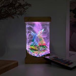 Glaceon Blatt Harzlampe, Pokemon Epoxy Lampe, Pokemon Geschenk, Pokemon Geburtstag, Harzlampe individuell, Epoxidharz Lampe