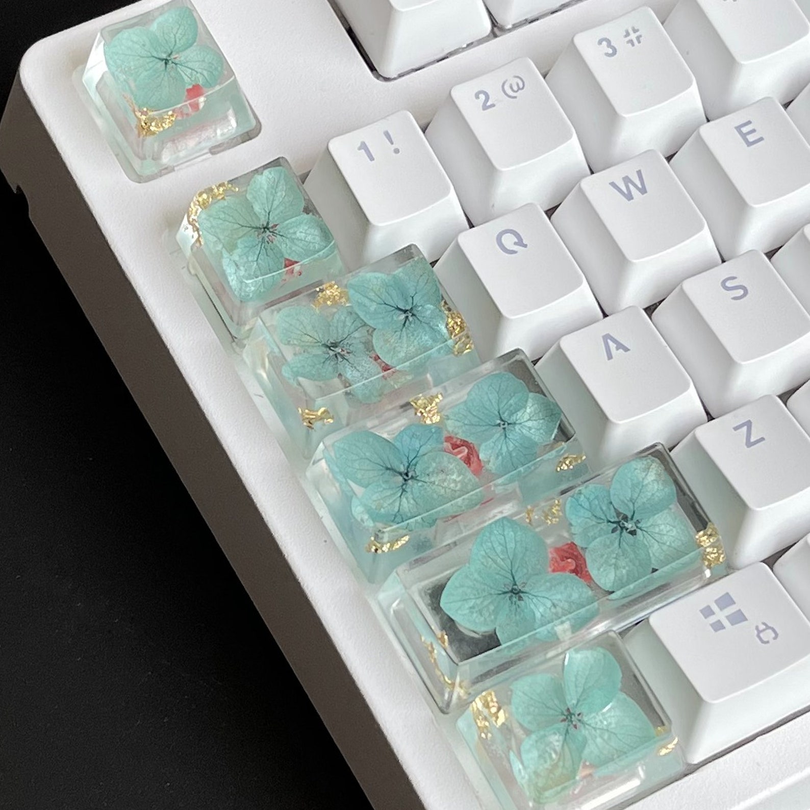 Green Keycaps, Keycaps Cute, Resin Keycap, Keycaps Set, Custom Keycap
