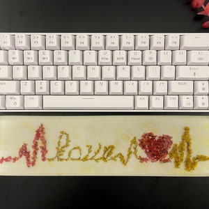 Heartbeat keyboard wrist rest, resin wrist rest, custom wrist rest, mouse wrist rest, TKL wrist rest, gifts for her, christmas gifts