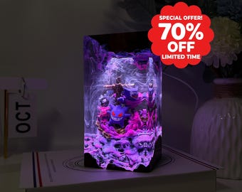 Pokémon-Epoxidharzlampe, Nebulak-Gengar-Entwicklungs-Epoxidharzlampe, Pokémon-Geschenke, Harz-Nachtlicht, personalisierte Pokémon-Harzlampe