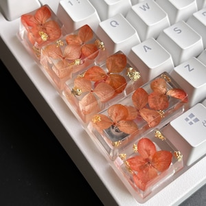 Orange resin keycap, Cute keycap, Space bar keycap, Custom keycap, Novelty keycap, WASD keycap, Enter keycap, Esc keycap, Cherry MX keycaps