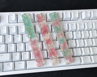 Custom Resin Keycap: Artisan Floral Spacebar, Cherry MX Keycaps