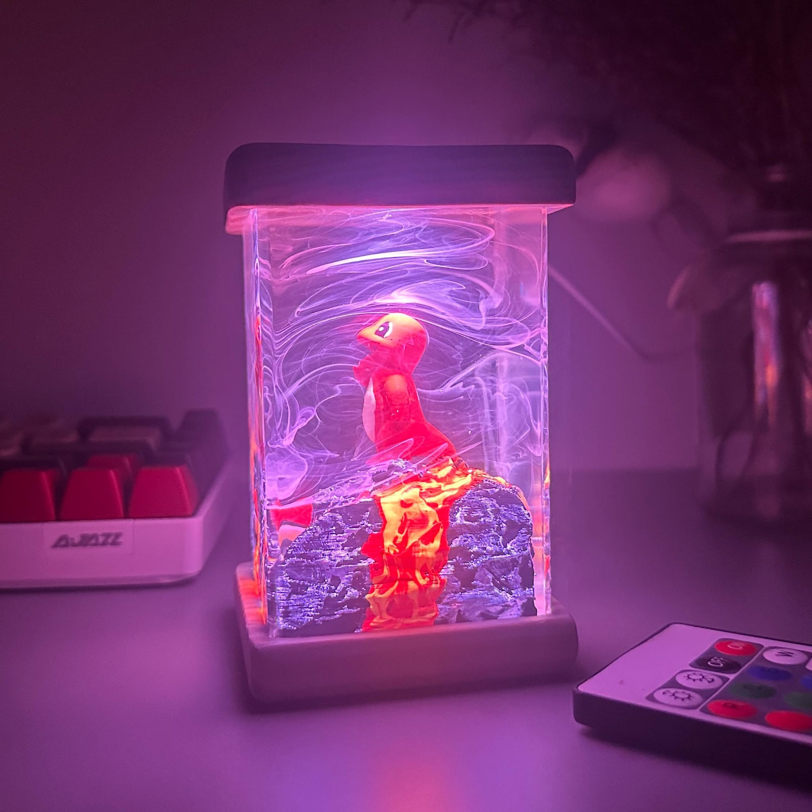 Charmander Pokemon Gift, Resin Lamp, Epoxy Pokemon Lamp, Custom Night ...