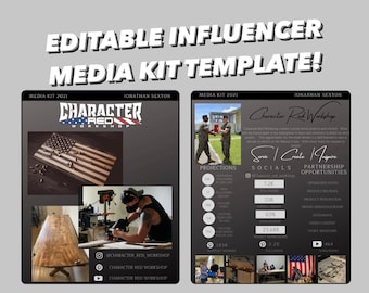 Influencer Media Kit Template | Editable Canva PR Kit (PDF)