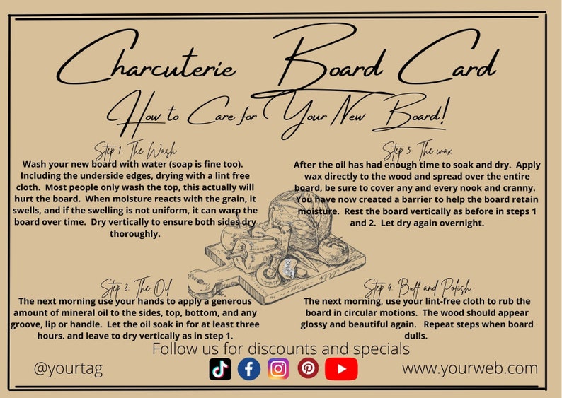 Editable Charcuterie Board Care Card Canva Template Etsy New Zealand editable-charcuterie-board-care-card-canva-template-etsy-new-zealand