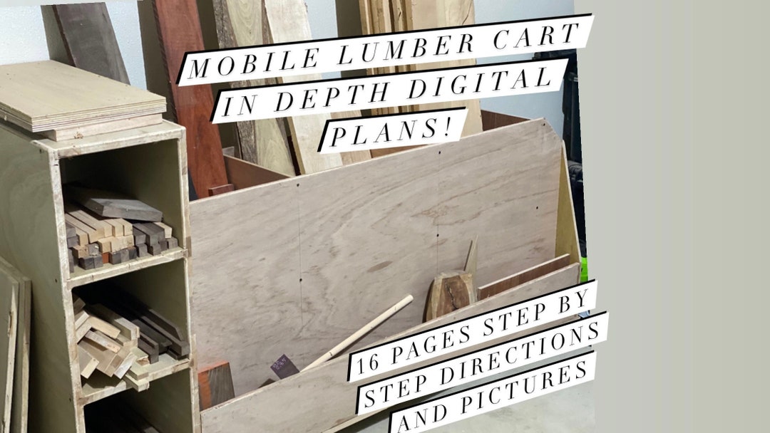 Mobile Lumber Cart in Depth Digital Plans Etsy