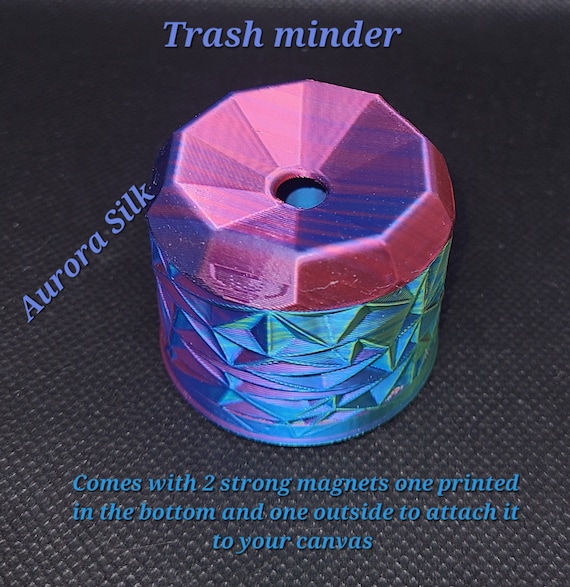 Trash Minder: Magnetic Screw Top Container To Place Trash damaged Drills While Diamond Painting.