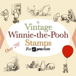 Tampons Winnie l'ourson procréer, tampons Winnie l'ourson classiques, tampons Winnie l'ourson procréer, coloriage Winnie l'ourson, AA Milne