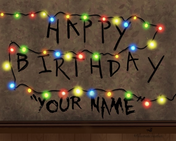 Happy Birthday Stranger Things Art Board Print Ubicaciondepersonas happy-birthday-stranger-things-art-board-print-ubicaciondepersonas