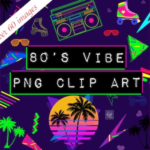 80’s Vibe Png Clip Art, 80’s Png, 80’s Clip Art shapes, Neon Clip Art, 80s neon Clipart, roller skate clip art, stereo png, sunset clip art