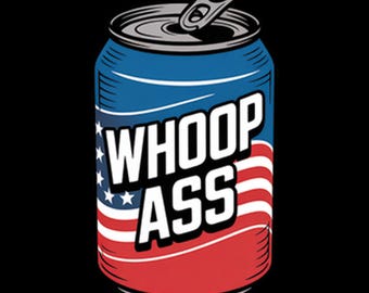 Whoop Ass Mini Patch - UV-geprinte 2,5 cm klittenband hoedhanger voor truckerpetten, hoedbar cadeau