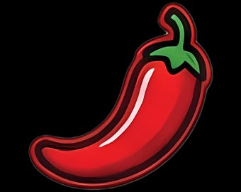 Chili Mini Patch - UV-geprinte hoedhanger van 2,5 cm met klittenbandsluiting voor truckerpetten, ideaal als cadeau voor bij de hoedenwinkel.