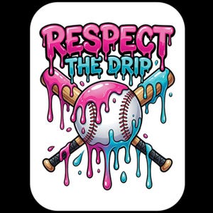 Respect The Drip Hat Patch — UV-Printed 2.5" Velcro Patch for Trucker Hats, Baseball Softball Gift