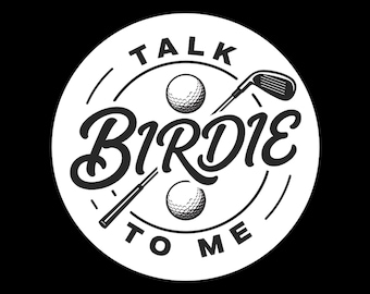 Talk Birdie To Me petpatch — UV-geprinte klittenbandpatch van 6,35 cm voor truckerpetten, grappig golfcadeau