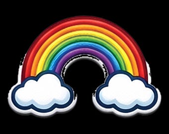 Regenboog mini-patch - UV-geprinte hoedhanger van 2,5 cm met klittenband voor truckerpetten, ideaal als cadeau voor bij de hoedenbar.