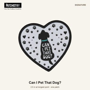 Regalo para amantes de los perros: ¿Puedo acariciar a ese perro? Parche para gorra, estampado UV, 6,35 cm (2,5 pulgadas) con cierre de velcro para gorras de camionero.