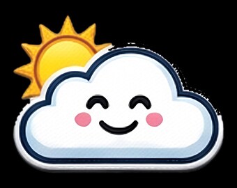 Cloud Mini Patch - UV-geprinte hoedhanger van 2,5 cm met klittenbandsluiting voor truckerpetten, ideaal als cadeau voor bij de hoedenbar.