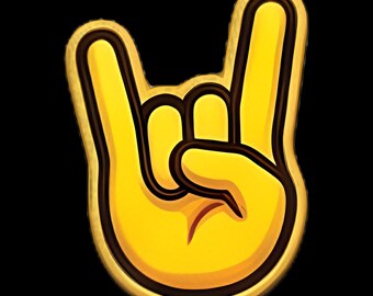 Rock On Mini Patch - UV-geprinte klittenbandsluiting van 2,5 cm voor truckerpetten, ideaal als cadeau voor bij de pettenwinkel.