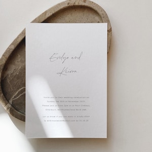 Modern Handwritten Wedding Invitation, Simple Wedding Invite, One Card Wedding Invitation, Simple One Page Wedding Invite, Wedding Invites