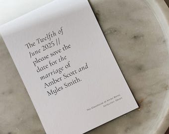 Modern Save the Date Cards | Minimalist Wedding Stationery