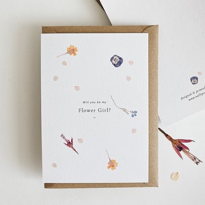 Flower Girl Proposal Card, Will You Be My Bridesmaid Card, Maid of Honour Proposal Card image 1