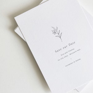 Save the Date Cards, Leaf Save the Date, Minimal Save the Date Invitations