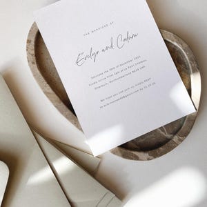 Handwritten Style Wedding Invitation | Simple Modern Invite image 3