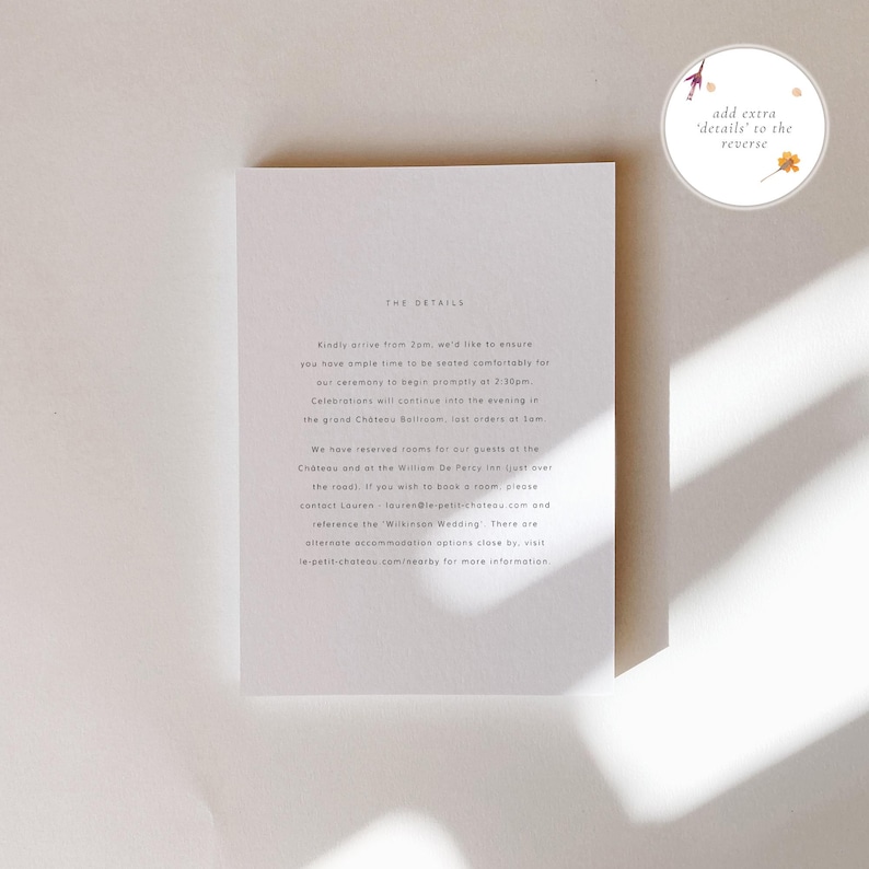 Handwritten Style Wedding Invitation | Simple Modern Invite image 9