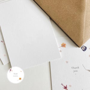 Cartes de remerciement, cartes de correspondance et enveloppes, emballage multiple de cartes de remerciement, cartes postales de remerciement, cartes de correspondance de remerciement, Postcard (Blank)