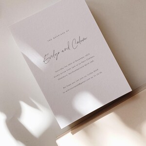 Handwritten Style Wedding Invitation | Simple Modern Invite image 5