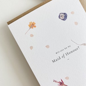 Flower Girl Proposal Card, Will You Be My Bridesmaid Card, Maid of Honour Proposal Card image 5