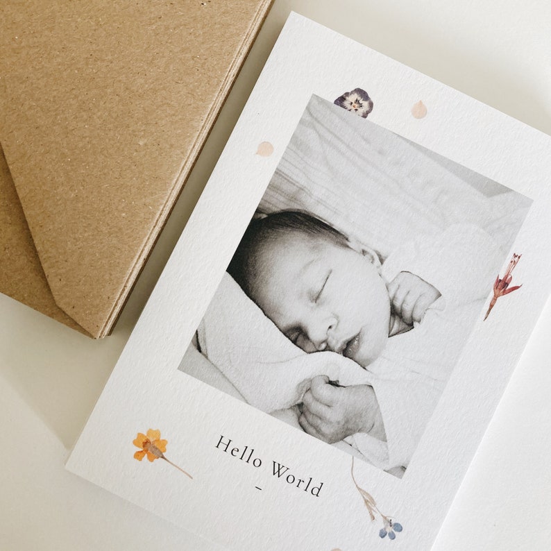 Baby Thank You Postcards with Envelopes, Baby Thank You Notes, Birth Announcements imagem 1