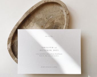 Classic Save the Date Card | Timeless Wedding Stationery