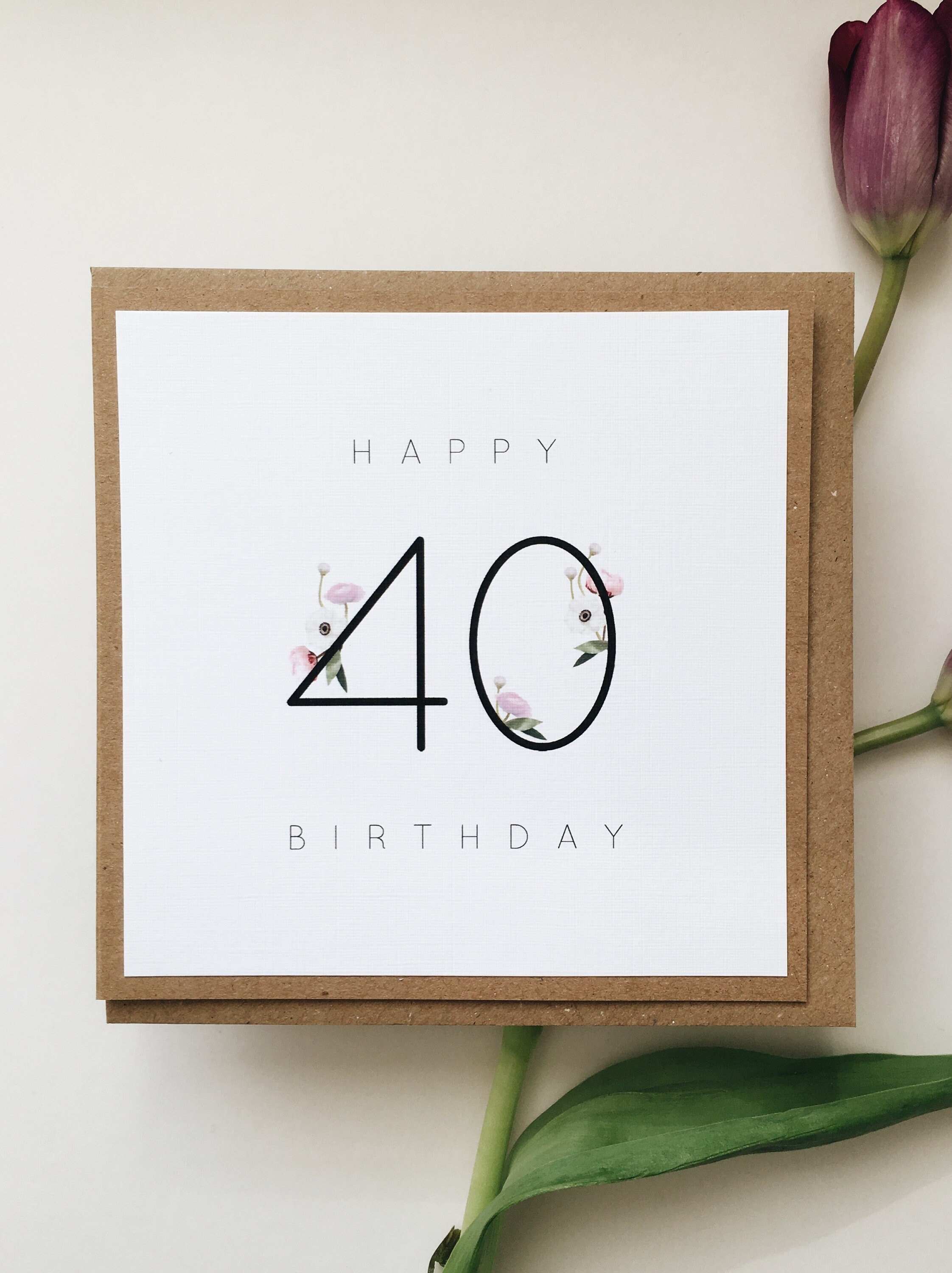 40th birthday card greetings card for her birthday cards etsy