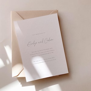 Handwritten Style Wedding Invitation | Simple Modern Invite image 2