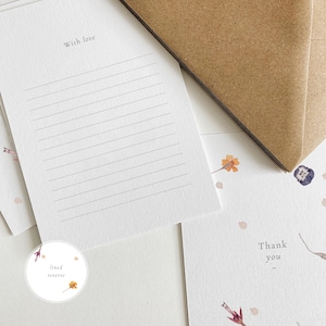 Cartes de remerciement, cartes de correspondance et enveloppes, emballage multiple de cartes de remerciement, cartes postales de remerciement, cartes de correspondance de remerciement, Postcard (Lined)