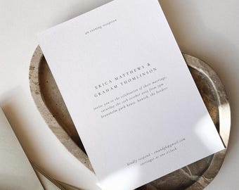 Evening Reception Invitations for Wedding | Modern Classic Design