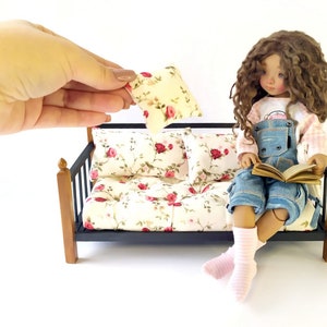 Sofa for 1:6 dolls / BJD sofa / Doll furniture / sofa for dolls (IrrealDoll, LittleFee, Honey Delf, Lillycat, etc.) / BJD furniture