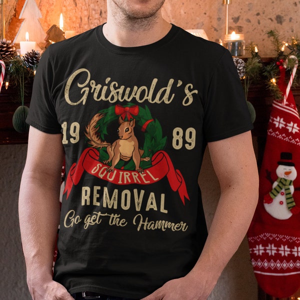Griswold's Squirrel Removal Funny Tee Shirt Christmas Vacation Retro Griswold Family Gift