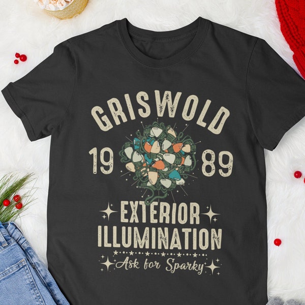 Griswold Family Exterior Illumination Tee Shirt Christmas Lighting Christmas Vacation Retro 80s Gift