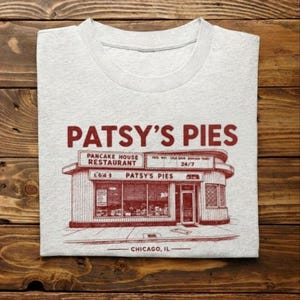Camiseta Patsy's Pies Chicago | Shameless | Fiona Gallagher | Réplica engraçada da camiseta da série Gallagher |